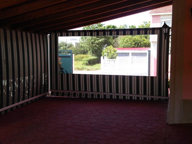 Toldo cortina a modo de garaje