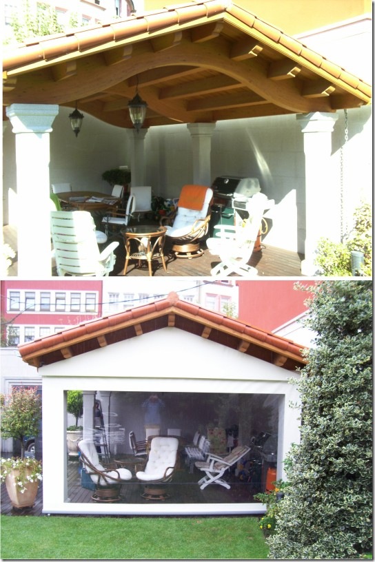 Toldo cortina enrollable