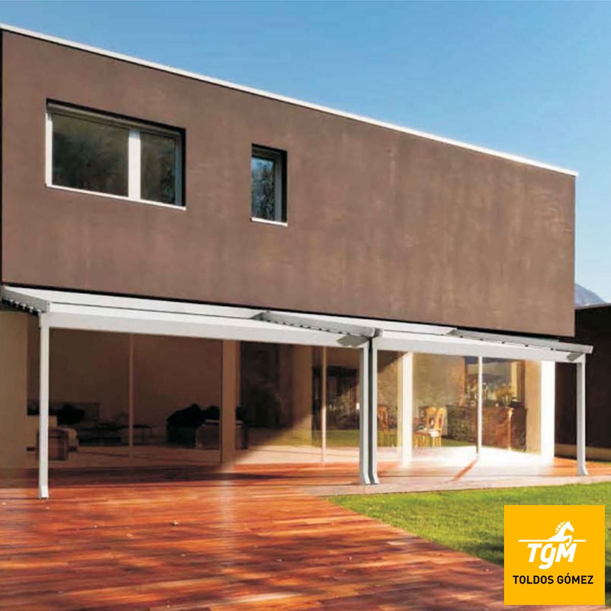 Toldos planos: vistas despejadas y espacios elegantes. EUME 100