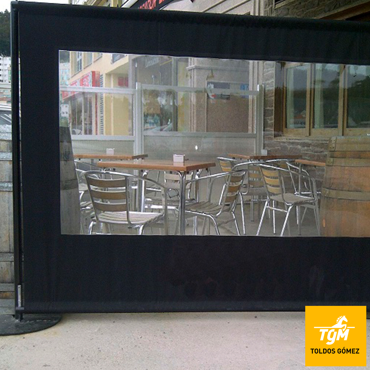 Cortina enrollable exterior transparente de gran tamaño enrollable cortina  de vinilo para exteriores con panel de lona transparente, resistente a la